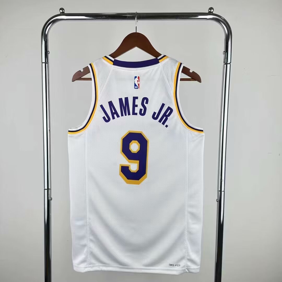 Men Los Angeles Lakers #9 James JR. Stitched white NBA 2024 Jersey